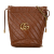 Gucci B Gucci Brown Calf Leather Mini GG Marmont Diagonal Matelasse 2.0 Bucket Bag Italy