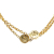 Chanel B Chanel Gold Gold Plated Metal CC Medallion Station Necklace France