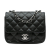 Chanel AB Chanel Black Lambskin Leather Leather Mini Square Classic Lambskin Single Flap France