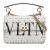 Valentino B Valentino White Calf Leather Rockstud Spike VLTN Satchel Italy