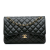 Chanel B Chanel Black Lambskin Leather Leather Jumbo Classic Lambskin Double Flap Italy