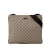 Gucci AB Gucci Brown Beige Coated Canvas Fabric GG Supreme Crossbody Italy