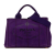 Prada B Prada Purple Canvas Fabric Small Canapa Logo Satchel Italy