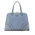 Prada B Prada Blue Light Blue Saffiano Leather Medium Studded Pyramid Top Handle Bag Italy