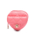 Chanel AB Chanel Pink Lambskin Leather Leather Lambskin CC In Love Heart Zipped Arm Coin Purse Italy