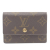 Louis Vuitton AB Louis Vuitton Brown Monogram Canvas Canvas Monogram Porte-Monnaie Plat Coin Purse France