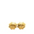 Chanel B Chanel Gold Gold Plated Metal CC Flower Clip On Earrings France