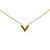 Louis Vuitton AB Louis Vuitton Gold Gold Plated Metal Essential V Necklace Italy