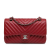 Chanel B Chanel Red Caviar Leather Leather Medium Classic Chevron Caviar Double Flap France