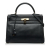 Hermès B Hermès Black Calf Leather 1997 Gulliver Kelly 32 France