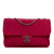 Chanel B Chanel Red Suede Leather Stitched Single Flap Italy