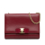 Salvatore Ferragamo B Ferragamo Red Calf Leather Vara Bow Chain Crossbody Italy