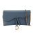 Christian Dior B Dior Blue Calf Leather Saddle Wallet On Chain Italy