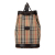 Burberry B Burberry Brown Beige Canvas Fabric Haymarket Check Drawstring Bucket Bag United Kingdom