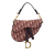 Christian Dior B Dior Red Bordeaux Canvas Fabric Mini Oblique Saddle Italy