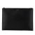 Saint Laurent AB Saint Laurent Black Calf Leather Grain de Poudre Zip Clutch Italy