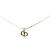 Christian Dior AB Dior Gold Gold Plated Metal CD Logo Pendant Necklace