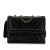 Chanel B Chanel Black Lambskin Leather Leather Quilted Lambskin Tassel Crossbody Italy