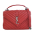 Saint Laurent AB Saint Laurent Red Sheepskin Leather Leather Medium Chevron Sheepskin Monogram College Bag Italy