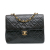 Chanel B Chanel Black Lambskin Leather Leather Square Classic Quilted Lambskin Flap France