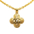 Chanel B Chanel Gold Gold Plated Metal Gold Played CC Clover Pendant Necklace France