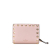 Valentino B Valentino Pink Light Pink Calf Leather Rockstud skin Small Wallet Italy