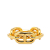 Hermès B Hermès Gold Gold Plated Metal Chaine d'Ancre Scarf Ring France