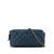 Chanel AB Chanel Blue Navy Caviar Leather Leather Quilted Caviar Clutch with Chain Italy