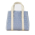 Bvlgari B Bvlgari Blue with White Denim Fabric Mini Logomania Tote Bag Italy