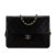 Chanel B Chanel Black Lambskin Leather Leather CC Quilted Lambskin Single Flap France