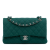 Chanel AB Chanel Green Cotton Fabric Medium Classic Jersey Double Flap France