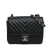 Chanel B Chanel Black Lambskin Leather Leather Mini Square Classic Chevron Lambskin Flap Italy