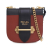 Prada B Prada Brown with Black Calf Leather City and Saffiano Cahier Crossbody Italy