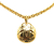 Chanel B Chanel Gold Gold Plated Metal CC Pendant Necklace France