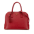 Prada B Prada Red Saffiano Leather Lux Dome Bag Italy