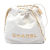 Chanel A Chanel White Calf Leather Mini Shiny skin 22 Handbag Italy