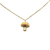 Chanel B Chanel Gold with Orange Gold Plated Metal CC Mushroom Pendant Necklace France