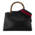 Gucci AB Gucci Black Calf Leather Small Nymphaea Satchel Italy