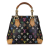 Louis Vuitton B Louis Vuitton Black Monogram Multicolore Canvas Canvas Monogram Multicolore Audra France