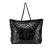 Chanel B Chanel Black PVC Plastic Large Quilted Tweed and Funny Tote France