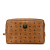 MCM B MCM Brown Coated Canvas Fabric Visetos Clutch Korea, South