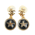 Chanel B Chanel Gold Gold Plated Metal Mini Nico Swing American Star Push Back Earrings France