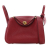 Hermès AB Hermès Red Dark Red Calf Leather Mini Clemence Lindy France