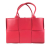 Bottega Veneta Pink Strawberry Lambskin Leather Leather Small Intrecciato Lambskin Arco Tote Italy