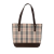 Burberry B Burberry Brown Beige Canvas Fabric House Check Tote United Kingdom