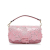 Fendi AB Fendi Pink Patent Leather Leather Embroidered Lace Baguette Italy