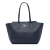 Gucci B Gucci Blue Navy Calf Leather Medium Swing Tote Italy