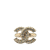 Chanel B Chanel Gold Gold Plated Metal CC Rhinestone Ring France