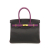 Hermès AB Hermès Black with Purple Violet Calf Leather Special Order Epsom Birkin Retourne 30 France