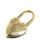 Hermès B Hermès Gold Gold Plated Metal Annee De La Fantaisie Heart Cadena Lock Charm France